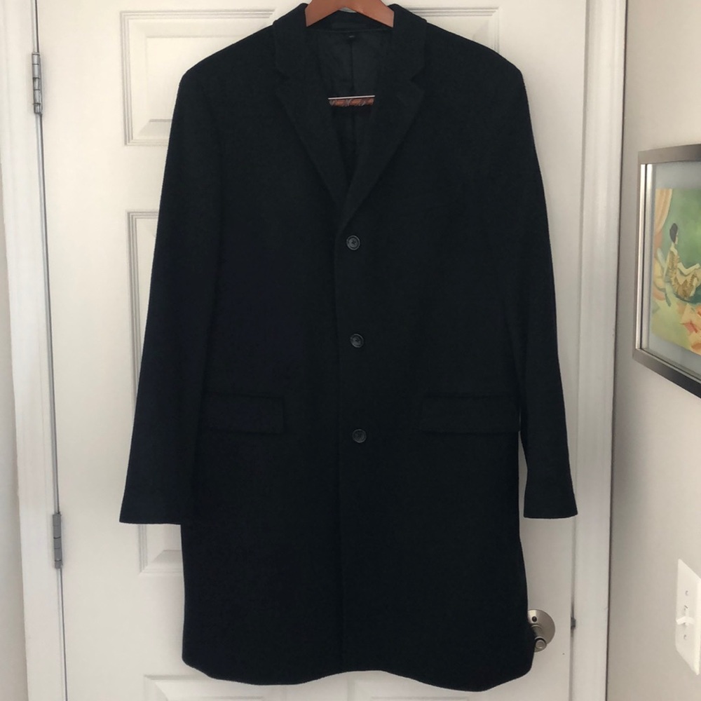 J CREW TOPCOAT ITALIAN WOOL-CASHMERE W/ THINSULATE